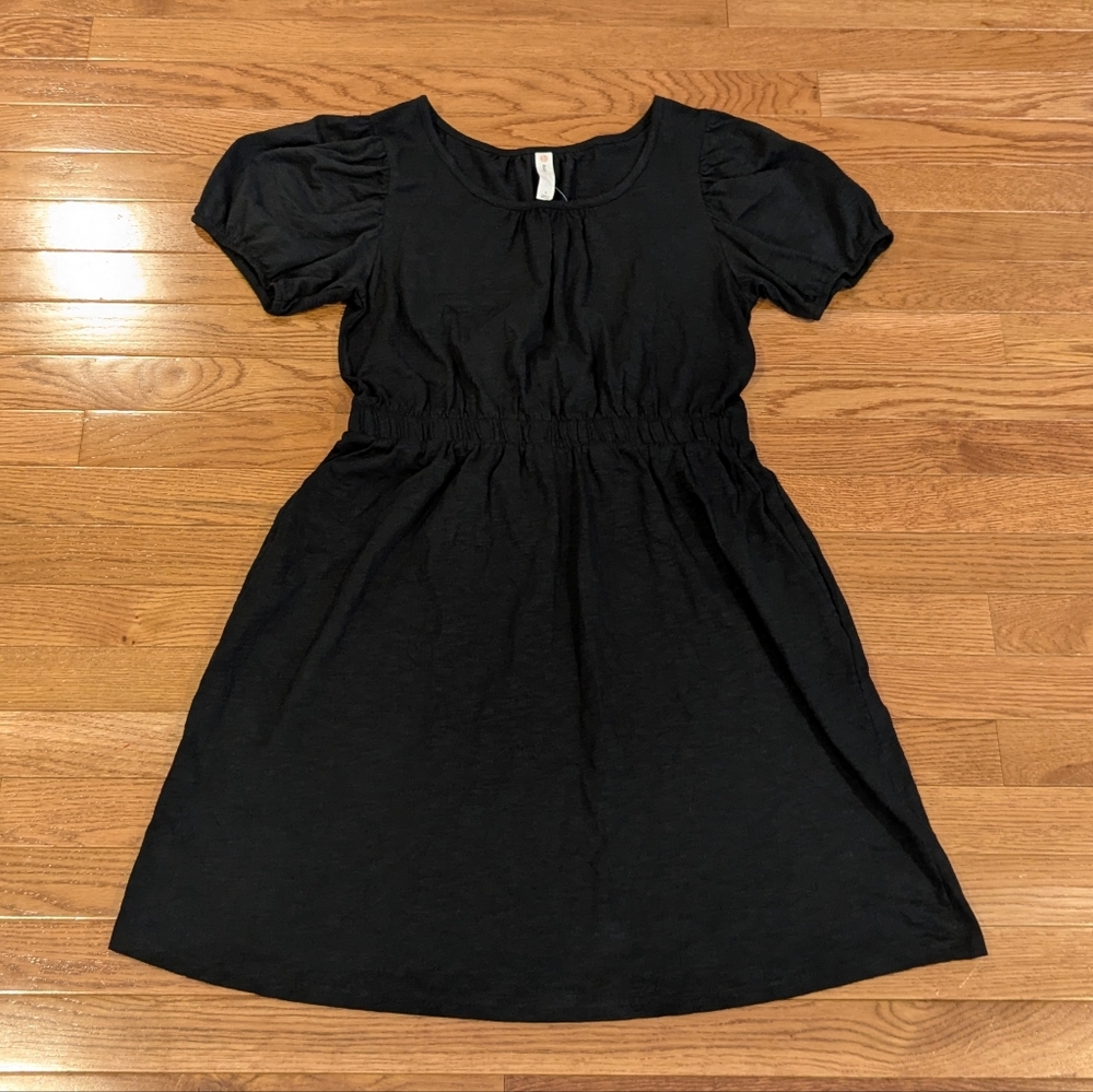 Daily Practice By Anthropology Black Cap-sleeve Dress NWT Small